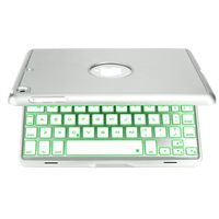 Sammid iPad Air 2 Keyboard Case Smart Auto Sleep-Wake Feature 7 Color Backlit Bluetooth Keyboard with Protective Case Cover for iPad Air 2 - Silver