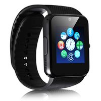 Men Women Unisex Bluetooth Smart Watch Monitor Fitness Waterproof WiFi Smart Watches for Android/iOS (Black)
