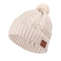 Pococina Upgraded 4.2 Bluetooth Beanie Hat Pom Pom Winter Knit Music Hat Cap Wireless Headphones Bluetooth Hat with Stereo Speaker Built-in Mic Birthday Gifts for Women Teen Girls - WM5 Khaki