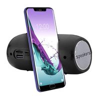 Cliramer HiFi Portable Wireless Bluetooth 3.0 Speaker Stereo Sound Bar TF FM Radio Subwoofer Column Speakers for Computer Phones (Black)