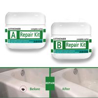 Tub, Tile and Shower Repair Kit, Waterproof Porcelain Repair Kit, Tile and Tub Refinishing kit, Non-toxic and Odorless Fiberglass Repair Kit for Tubs, Toilet, Porcelain, Sink Crack (WHITE)