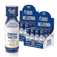 Dream Water Natural Sleep Aid, GABA, MELATONIN, 5-HTP, 2.5oz Shot, Sleepy Citrus, 24 Count