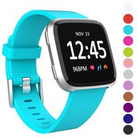 Humenn Bands Compatible with Fitbit Versa/Versa 2/Versa Lite/SE, Silicone Adjustable Replacement Classic Accessory Wristband Fitness Straps for Women Men