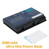 BattpitTM Laptop/Notebook Battery Replacement for Acer Extensa 5630Z (4400mAh / 65Wh) with 2500mAh Power Bank/External Battery for Micro USB & USB Type C.
