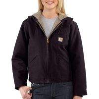 Carhartt Women's Sherpa Lined Sandstone Sierra Jacket (Regular Sizes), Deep Wine, XX-Large Plus