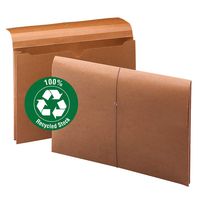 Smead 100% Recycled Expanding File Wallet with  Closure, 2" Expansion, Legal Size, Elastic Closure, Redrope, 10 per Box (77171)