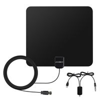 MOREASE HDTV Antenna, 50-100 Miles Indoor Amplified TV Antenna Detachable Amplifier Signal Booster, USB Power Supply 16.5 ft High Performance Coax Cable - Extremely High Reception Indoor