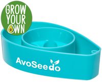 AvoSeedo Avocado Tree Growing Kit - Practical Gardening Gifts for Women, Mom, Sister & Best Friend /Grow Avocado Plant Indoor with Unusual Pit Grower Boat /Kitchen Garden Seed Starter Gift (Blue)