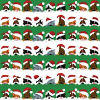 Entertaining with Caspari Continuous Roll of Gift Wrapping Paper, Christmas Peek A Boo, 8-Feet, 1-Roll