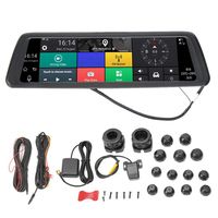 DVR Driving Recorder,Waterproof 4G Dash Cam Car DVR Dual Camera GPS Locator Rearview ADAS WiFi V9 GPS Navigation Rearview Mirror Car Dash Camera