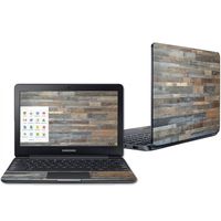 Mightyskins Skin Compatible with Samsung Chromebook 3 11.6" - Gray Wood | Protective, Durable, and Unique Vinyl Decal Wrap Cover | Easy to Apply, Remove, and Change Styles | Made in The USA