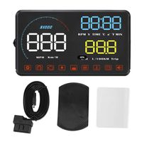 Tbest Head Up Display,Blue White A9 HUD 5.5in Universal Car Head Up Display ODB2 System Automotive Diagnostic