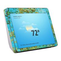 MightySkins Skin Compatible with Amazon Echo Show (2nd Gen) - Teal Marble | Protective, Durable, and Unique Vinyl Decal wrap Cover | Easy to Apply, Remove, and Change Styles | Made in The USA