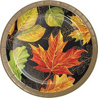 Creative Converting 332026case Elegant Fall Dessert Plates, One Size, Multicolor