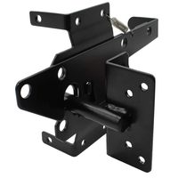 Vinyl Gate Latch Black (for Vinyl, Wood, PVC etc Fencing) Fence Gate Latch w/Mounting Hardware - Gate Latches Have a 90 Degree Bracket Resulting in a Positive Latch to Gate Connection