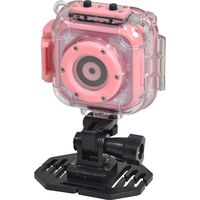 Precision Design K1 Kids HD Action Camera Camcorder (Pink) with Helmet & Bike/Handlebar Mounts