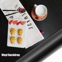 Selens 120X200CM 48X80INCH Black Photography Backdrop Paper Matte&Smooth PVC Vinyl Seamless Background Roll