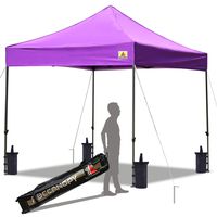 ABCCANOPY Pop up Canopy Tent Commercial Instant Shelter with Wheeled Carry Bag, Bonus 4 Canopy Sand Bags, 10x10 FT (Purple)