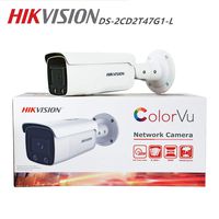 Hikvision 4MP Full Color Night Vision IP Camera DS-2CD2T47G1-L 4mm, Bullet PoE Camera with Smart H.265+ WDR, SD Card Slot, ONVIF, IP67