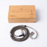 Hellodigi Upgrade Earphone Cable,4Core 5N Sliver Plated Copper Replacement Upgrade Wired,Detachable MMCX Cable for Shure SE215 SE315 SE425 SE535 UE900 Headphones (Coffee Without mic)