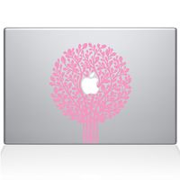 The Decal Guru 2064-MAC-15X-BG Tree of Life Topiary Decal Vinyl Sticker, 15" MacBook Pro (2016 & Newer), Pink