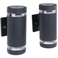 LMP 2 Pack LED Porches Up and Down Lights Outdoor Wall Light，Body in Aluminum Waterproof Outdoor Wall Lamps，3000k 5W with Certificate ETL