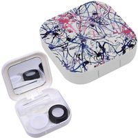 Portable Contact Lens Case Box Travel Kit Mirror + Bottle + Tweezers Container Holder [ Seasonal ]