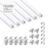 [ No Saw Needed ] Flexible 236 Inch Channel Cord Raceway Kit, DECLU - Cable Deco Plus, Concealer for Easy Install, On-Wall Organizer to Cover, Hide Tv Wire (Small, White Tube (Light-Gray Connector))