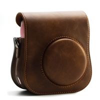 HelloHelio Instax Mini 26 Camera Case with Cross Body Strap for Fujiflim Instax Mini 25 26 Instant Film Cameras (Brown)
