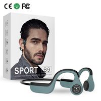 IMAGL Bone Conduction Headphones Open-Ear Wireless Bluetooth 5.0 HiFi Sweatproof IP55 Earphones with Microphone Sports Headsets for Running Driving Cycling
