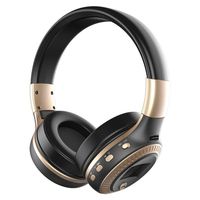 Minzhi Bluetooth Headphones Wireless Stereo Earphone Headphone Mic Headsets Micro-SD Card Slot FM Radio for ZEALOT B19
