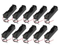 yueton Pack of 10 Wire Lead Battery Storage Box Case Holder for 18650 Button Top Single Battery