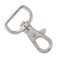 10 Pack - Premium Metal Lobster Claw Clasps - Wide 3/4 Inch D Ring - 360° Swivel Trigger Snap Hooks by Specialist ID