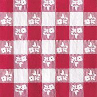 18-Count Paper Lunch Napkins, Red Gingham