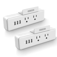 2 Pack Cruise Power Strip No Surge Protector - NTONPOWER 2 Outlets Extender Wall tap with 3 USB Ports and Phone Stand - Cruise Compliant - Must Have Cruise Travel Essentials Accessories