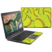 MightySkins Skin Compatible with Lenovo 300e Chromebook 11.6" (2018) - Softball Collection | Protective, Durable, and Unique Vinyl Decal wrap Cover | Easy to Apply, Remove | Made in The USA