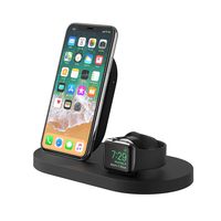 Belkin Boost Up Wireless Charging Dock for iPhone + Apple Watch + USB-A Port (Wireless Charger for iPhone XS, XS Max, XR, X, 8/8 Plus, Apple Watch 4, 3, 2, 1) - Black