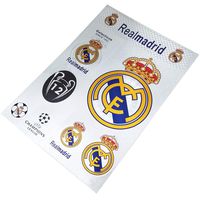 Qzlclub Football Club Soccer Team Logo Stickers Car Glass/Wall/Laptop/Favorite Items Sticker Decal (Real Madrid, 7.8 11.8inches)