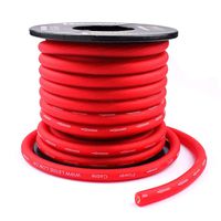 LEIGESAUDIO 8 Gauge Red OFC Power/Ground Wire,25 Feet,99.9% Oxygen-free Copper