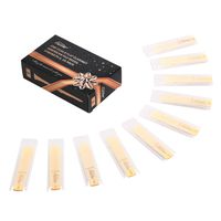 Eastar 10 Pack Bb Clarinet Reeds 3.0 ERD-CL3A, American File B Flat Clarinet Reeds With Box