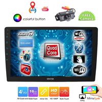 EINCAR Android Car Stereo GPS Navigation System 10.1 inch Bluetooth Head Unit Double 2 Din Car Radio FM/AM Receiver 2GB RAM Fastboot Support WiFi USB/SD Subwoofer 1080P Mirrorlink Free Backup Camera