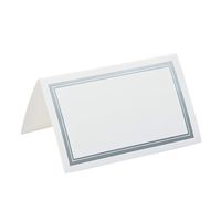 Silver Rimmed Place Cards for Wedding - Party Supplies - Favors - Placecards and Holders - Wedding - 50 Pieces