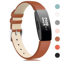 findway Compatible with Inspire HR Bands/Inspire Band, Inspire Replacement Accessories Classic Leather Bracelet for Women Men Sport Wristbands Breathable Strap for Inspire HR Fitness Tracker