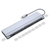 USB C Dock,12-in-1 USB C Docking Station with Ethernet Port, 4K USB C to HDMI, 3 USB 3.0 Ports, SD/TF Card Reader, USB-C Power Delivery, Display Port and VGA Port for MacBook Pro and Windows Laptop