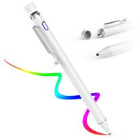 AWAVO Capacitive Stylus Pen for Apple Pencil Touch Screens, Rechargeable Styli with 1.6mm Fine Plastic Nib, Compatible with Apple iPad Pro/iPad 2018/iPhone/Samsung iOS & Android Tablet