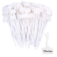 BoNaYuanDa 200pcs Ethernet Wire Zip Ties Cable with Marking Label