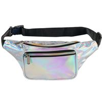 Fotociti Holographic Fanny Pack- Fashion Rave Waist Bag with Adjustable Belt for Women and Men