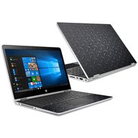 MightySkins Skin Compatible with HP Pavilion x360 15.6" (2018) - Black Diamond Plate | Protective, Durable, and Unique Vinyl Decal wrap Cover | Easy to Apply, Remove | Made in The USA