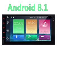 Android 8.1 Oreo Double Din Car Stereo Head Unit in Dash GPS Navigation Audio 7 Inch 1024800 Capacitive Touch Screen 8 Core 2GB+32GB WiFi Bluetooth SWC 1080P Video Video Out Remote Control