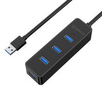 ORICO 4-Port USB 3.0 Ultra Slim Data Hub - Fit iMac, Surface Pro, XPS, Notebook PC, USB Flash Drives, Mobile HDD, and More - Black
